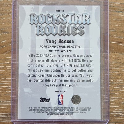 2025 Bowman Chrome Yang Hansen Rockstar Rookies RC Refractor