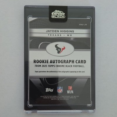 Topps 2025 Topps Chrome Black Jayden Higgins Texans RC Auto #RA-JHI