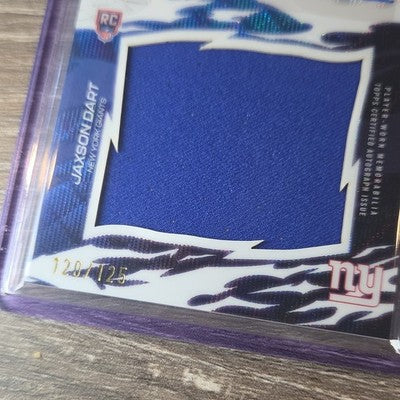 2025 Topps Resurgence Jaxson Dart New York Giants RC Auto Relic Patch /125