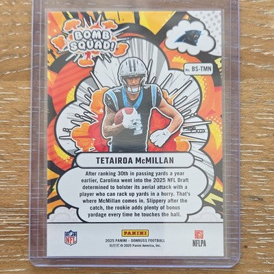 2025 Donruss Tetairoa McMillan RC Bomb Squad