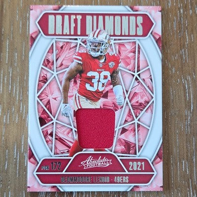 Panini 2025 Absolute Deommodore Lenoir 49ers Draft Diamonds Jerseys #DDJ-DLE