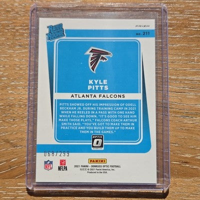 2021 Donruss Optic Kyle Pitts RC Wave Prizm /299