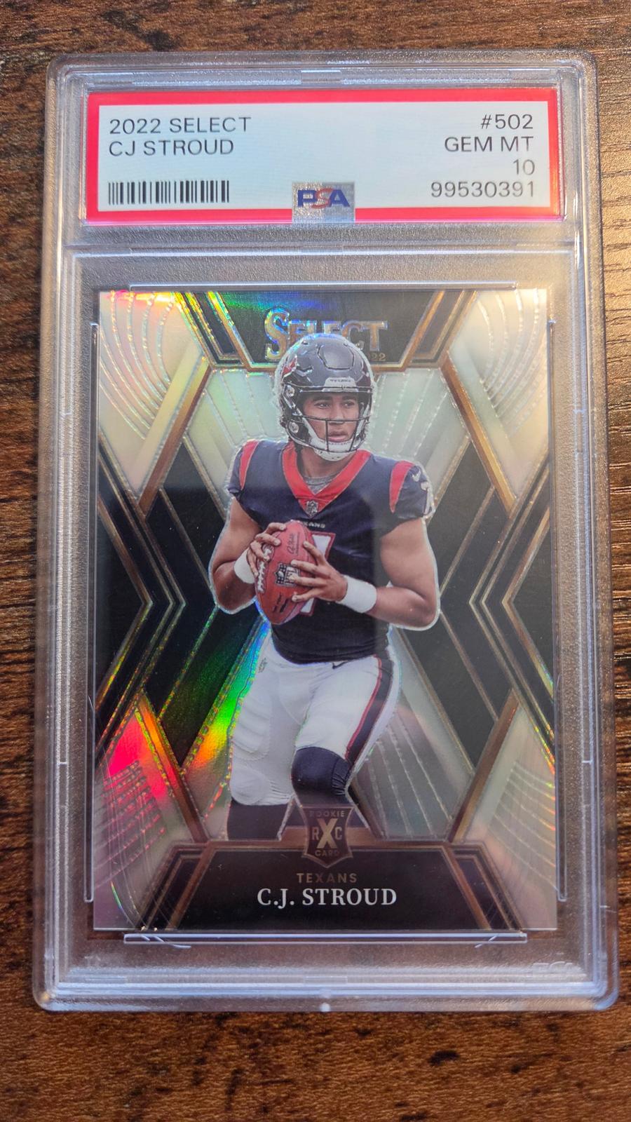 2022 PANINI SELECT CJ STROUD RC XRC PSA 10