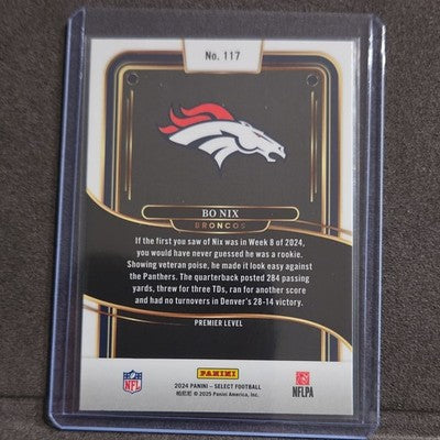 2024 Panini Select Bo Nix Premier Level RC