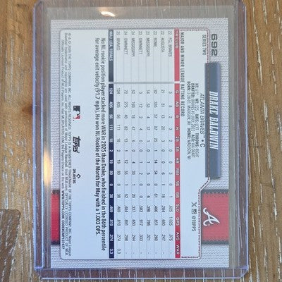 Drake Baldwin Braves Topps 2026 Series 2 RC