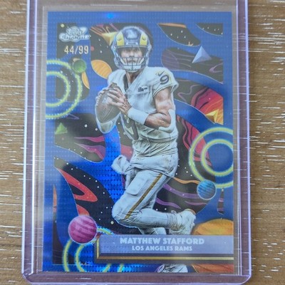 2025 Topps Cosmic Chrome Matthew Stafford Blue Moon Refractor /99