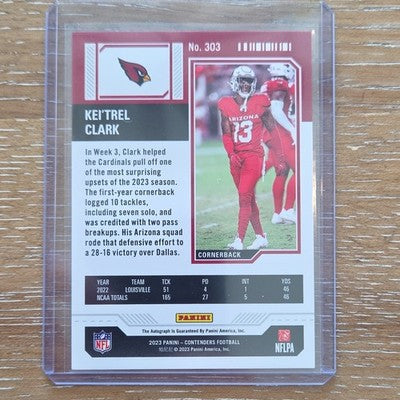2023 Contenders Kei'Trel Clark Rookie Ticket Auto