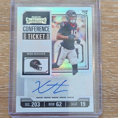 Panini 2023 Contenders Xavier Hutchinson Houston Texans RC Auto /75 Variation