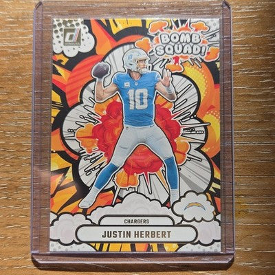 Panini 2025 Donruss Justin Herbert Bomb Squad Insert #BS-JHT