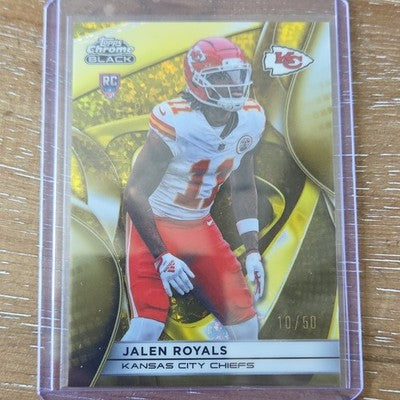 2025 Topps Chrome Black #124 Jalen Royals Gold Refractor #/50