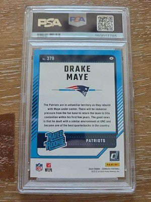 2024 Donruss Drake Maye RC Press Proof Yellow PSA 10