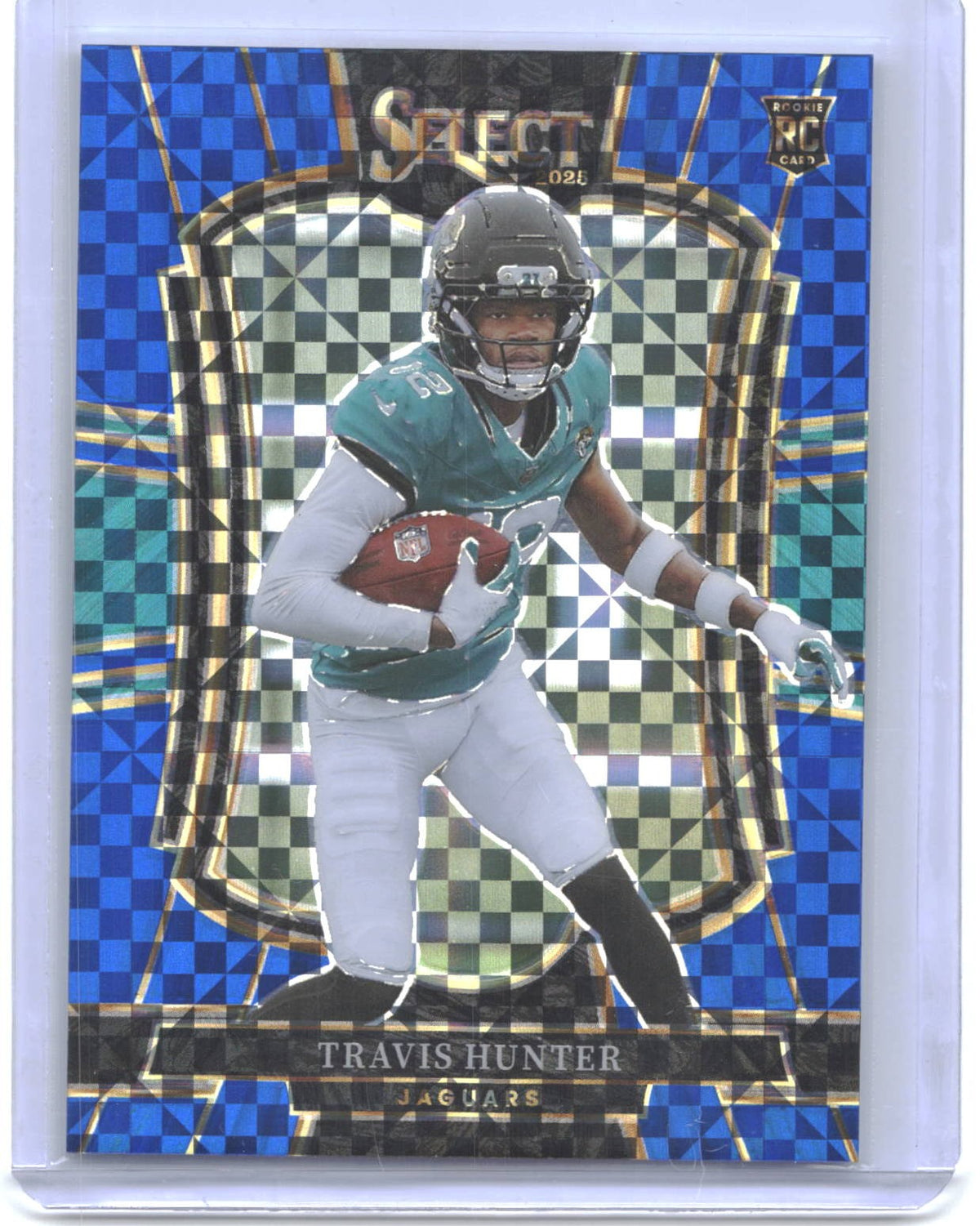 2025 Panini Select #128 Travis Hunter Blue Prizm #/175
