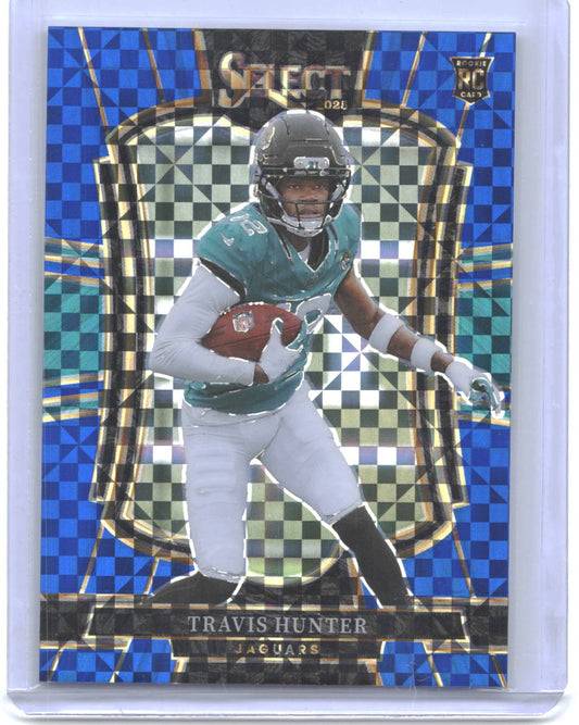 2025 Panini Select #128 Travis Hunter Blue Prizm #/175