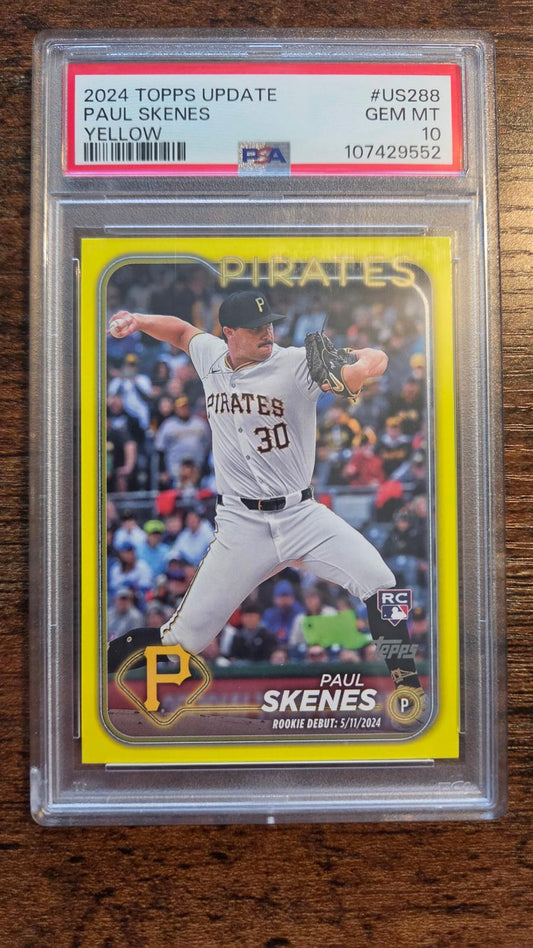 2024 Topps Update #US288 Paul Skenes Yellow PSA 10