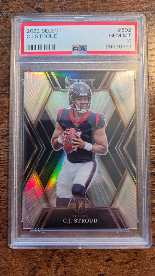 2022 PANINI SELECT CJ STROUD RC XRC PSA 10