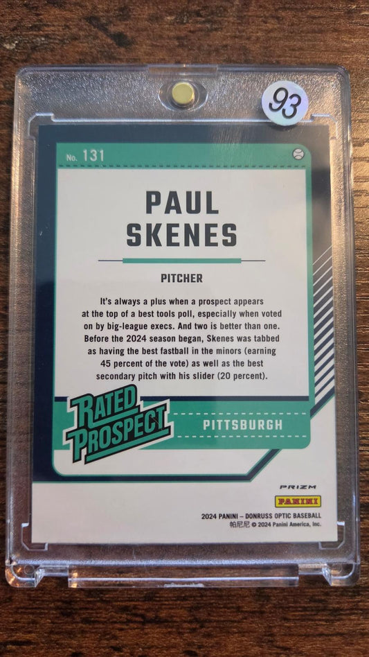 2024 Donruss #131 Paul Skenes Optic Blue Velocity Prizm