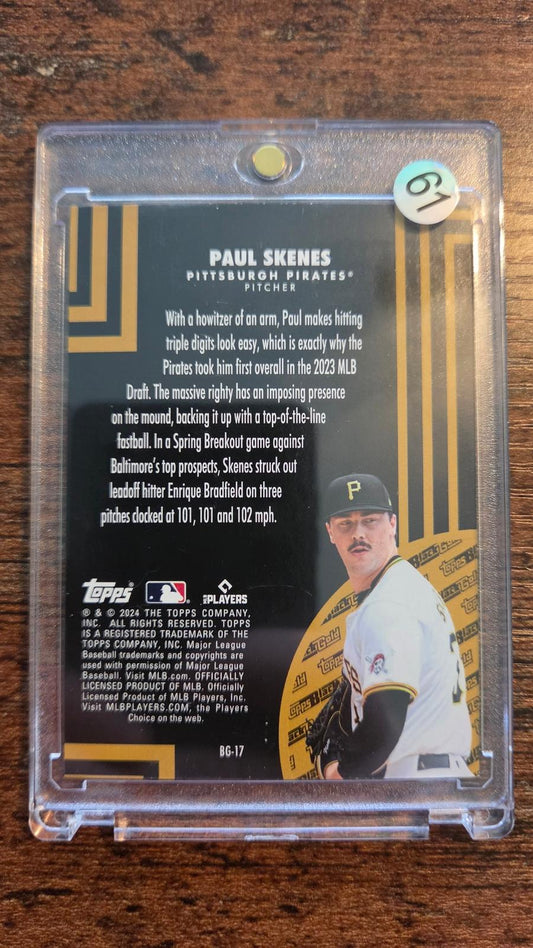 2024 Topps Update #BG-17 Paul Skenes Topps Black Gold